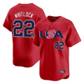 tocy B.Red Sox #22 Garrett Whitlock Player Red USA World Classic Home Game Stitched Jerseys