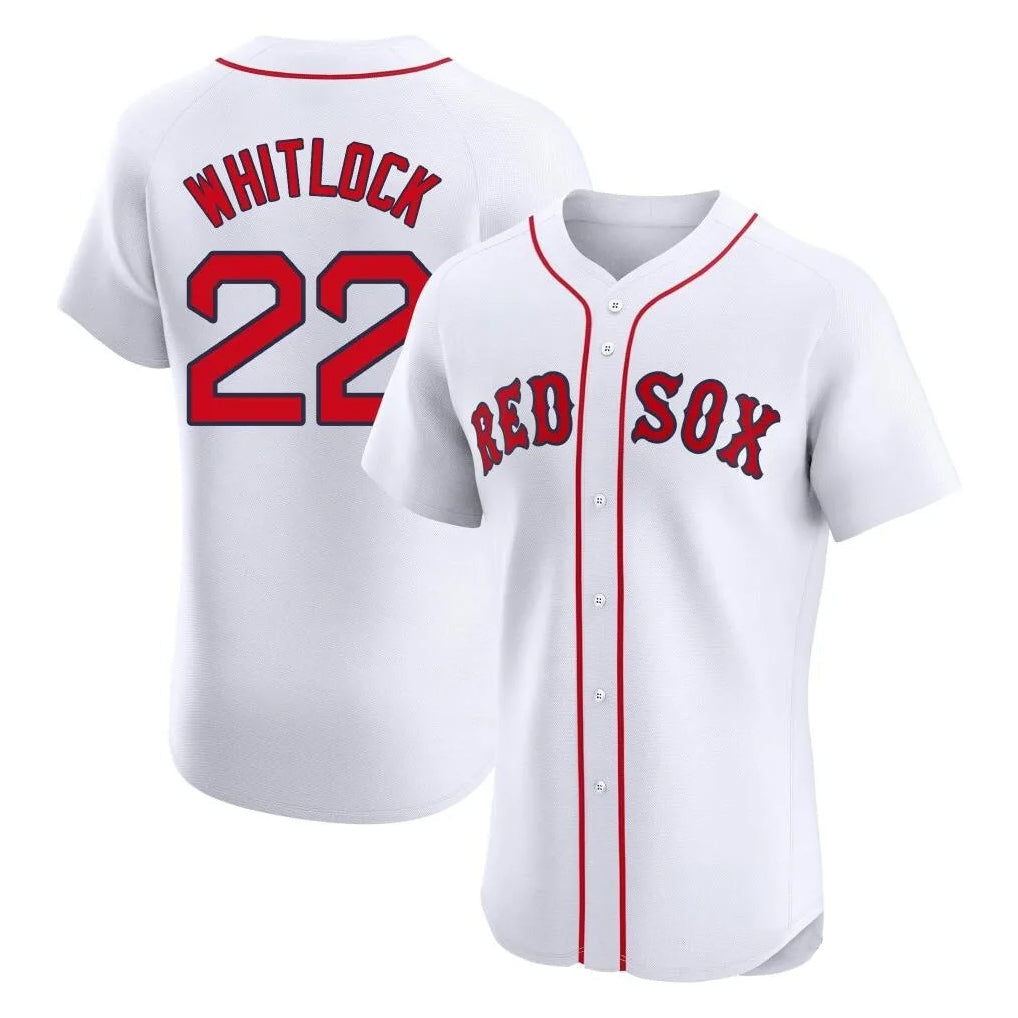 tocy B.Red Sox #22 Garrett Whitlock Player White Limited Elite Home Game Stitched Jerseys