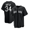tocy B.Red Sox #34 David Ortiz Player Black Home Game Stitched Jerseys