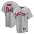 tocy B.Red Sox #34 David Ortiz Player Gray Road Home Game Stitched Jerseys