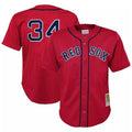 tocy B.Red Sox #34 David Ortiz Player Red Mitchell & Ness Cooperstown Collection Mesh Home Stitched Jerseys