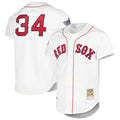 tocy B.Red Sox #34 David Ortiz Player White Mitchell & Ness Cooperstown Collection Mesh Home Stitched Jerseys