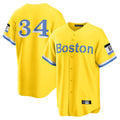tocy B.Red Sox #34 David Ortiz Player Yellow Home Game Stitched Jerseys