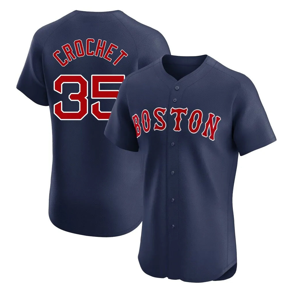 tocy B.Red Sox #35 Garrett Crochet Player Navy Limited Elite Home Game Stitched Jerseys