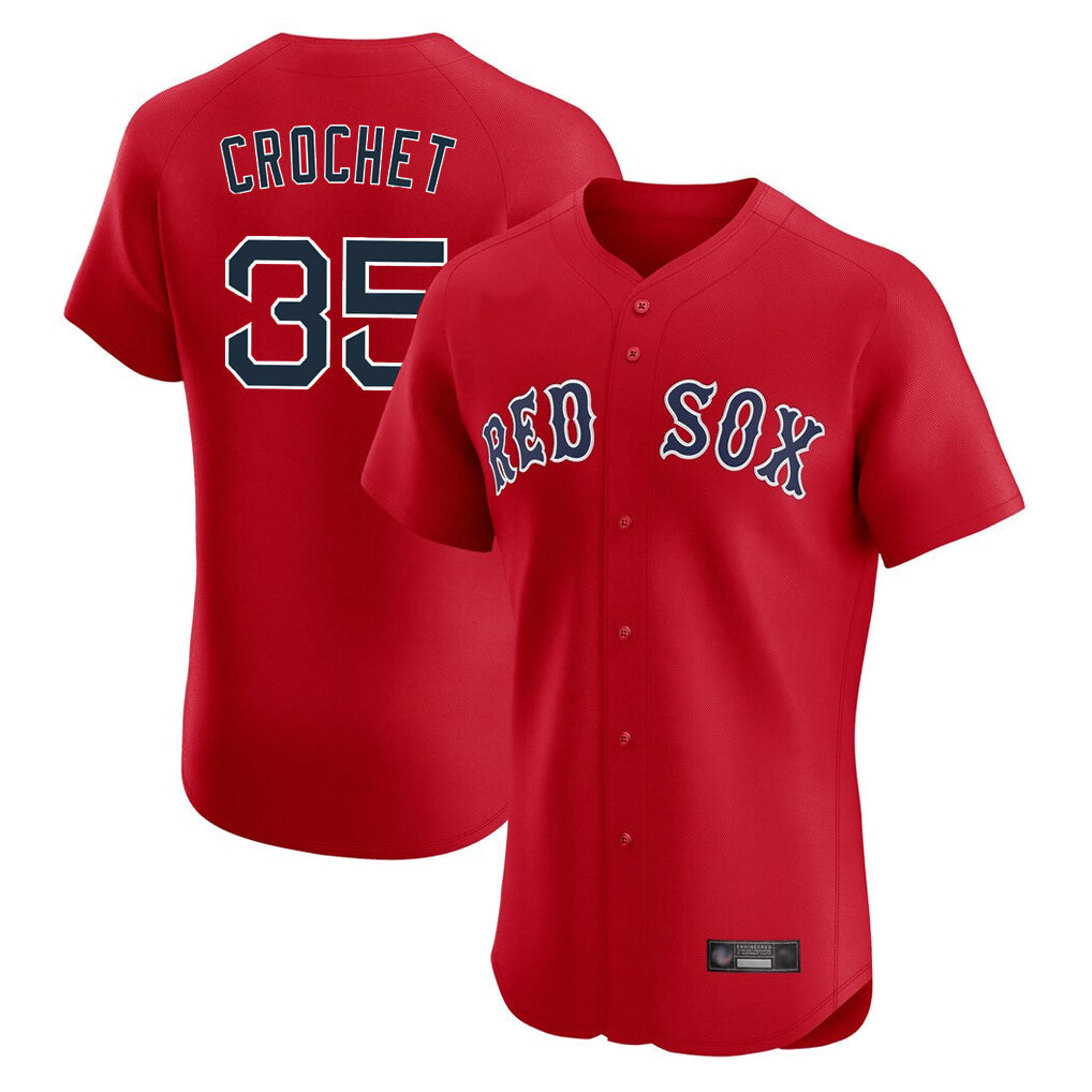tocy B.Red Sox #35 Garrett Crochet Player Red Limited Elite Home Game Stitched Jerseys