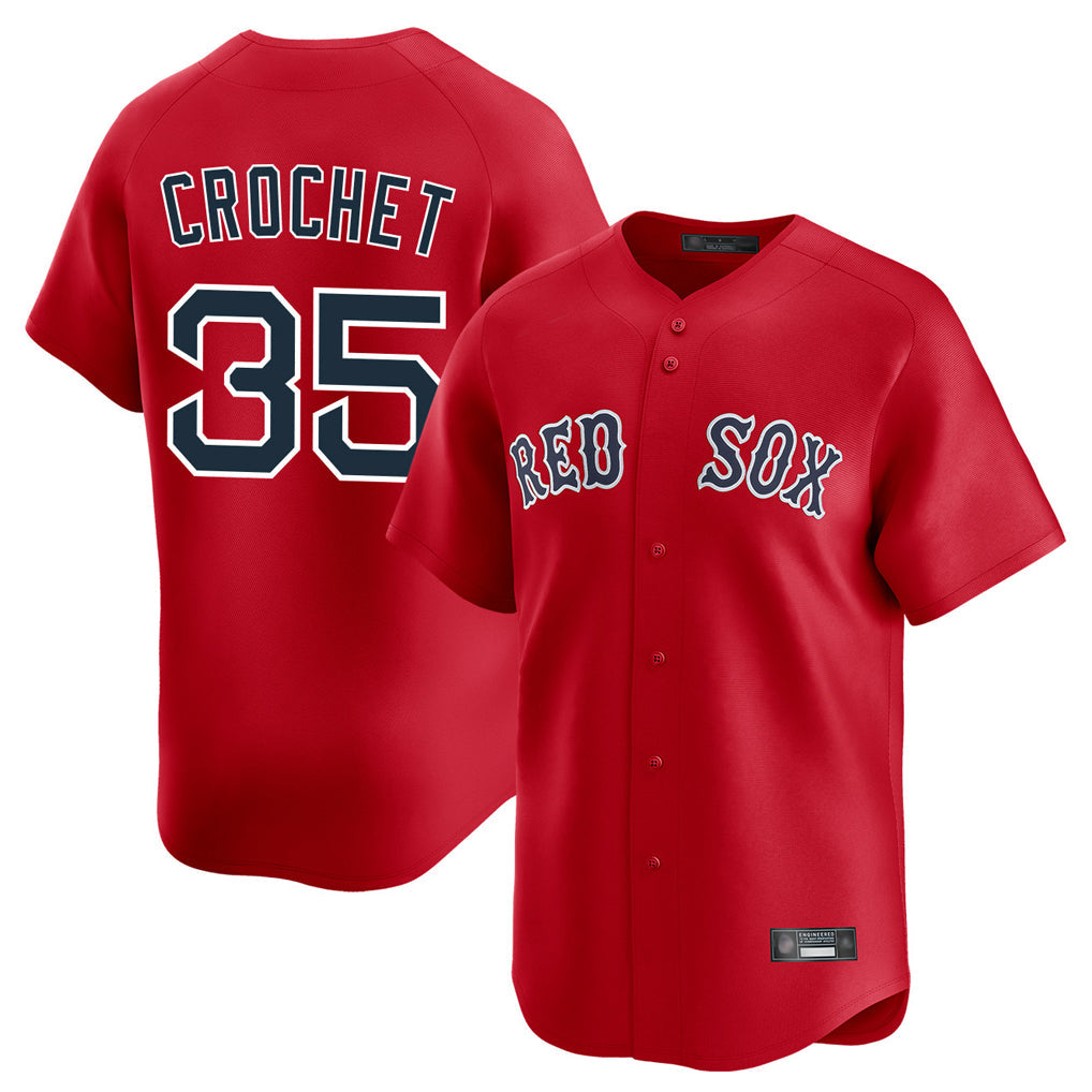 tocy B.Red Sox #35 Garrett Crochet Player Red Limited Home Game Stitched Jerseys