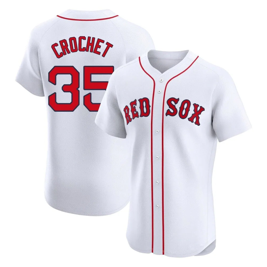 tocy B.Red Sox #35 Garrett Crochet Player White Limited Elite Home Game Stitched Jerseys