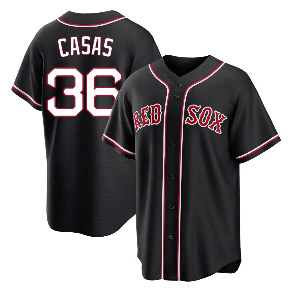 tocy B.Red Sox #36 Triston Casas Player Black Out Home Game Stitched Jerseys