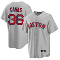 tocy B.Red Sox #36 Triston Casas Player Gray Road Home Game Stitched Jersey