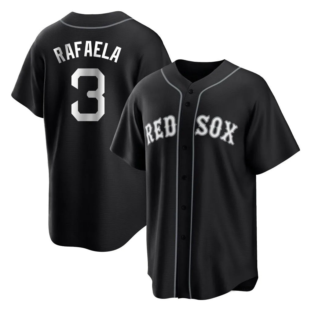 tocy B.Red Sox #3 Ceddanne Rafaela Player Black Home Game Stitched Jerseys