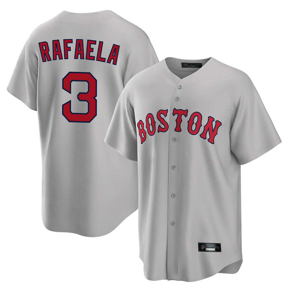 tocy B.Red Sox #3 Ceddanne Rafaela Player Gray Road Home Game Stitched Jersey