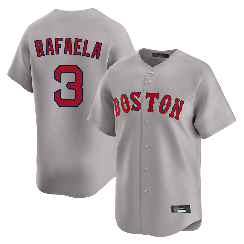tocy B.Red Sox #3 Ceddanne Rafaela Player Gray Road Limited Home Game Stitched Jersey