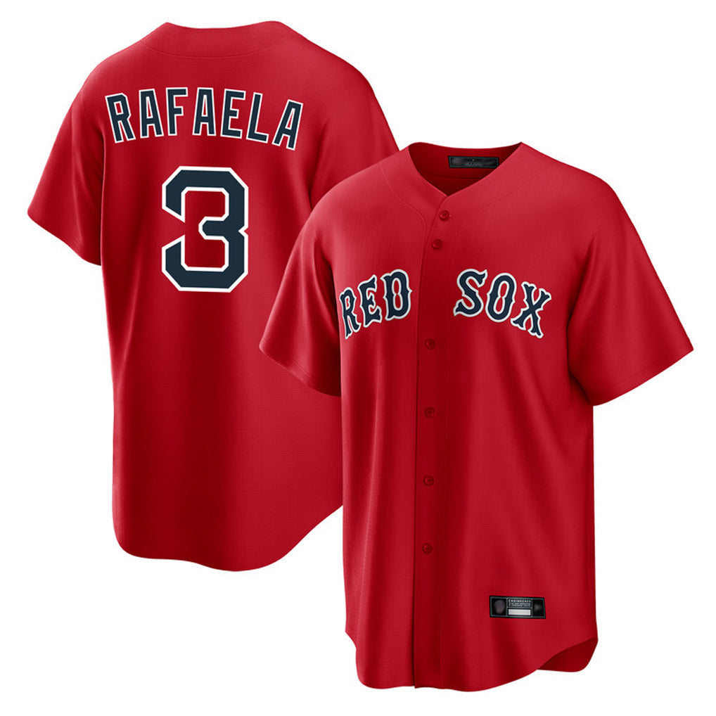 tocy B.Red Sox #3 Ceddanne Rafaela Player Red Home Game Stitched Jersey