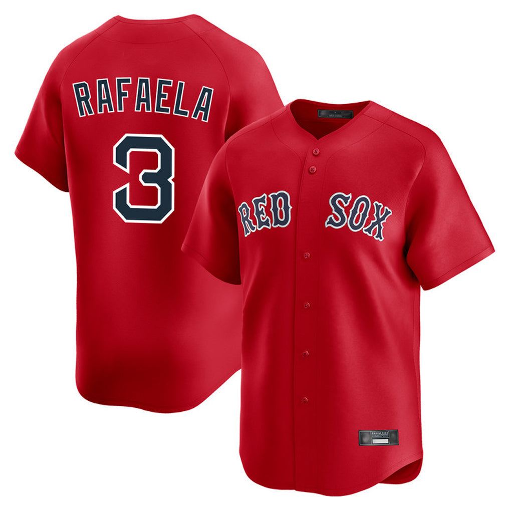 tocy B.Red Sox #3 Ceddanne Rafaela Player Red Limited Home Game Stitched Jersey