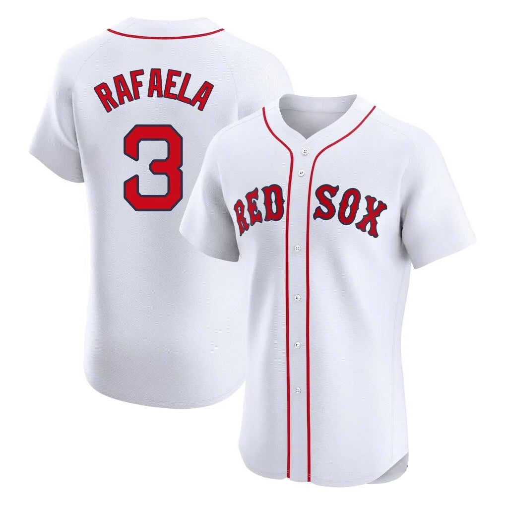 tocy B.Red Sox #3 Ceddanne Rafaela Player White Limited Elite Home Game Stitched Jersey