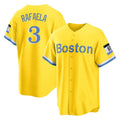 tocy B.Red Sox #3 Ceddanne Rafaela Player Yellow Home Game Stitched Jersey