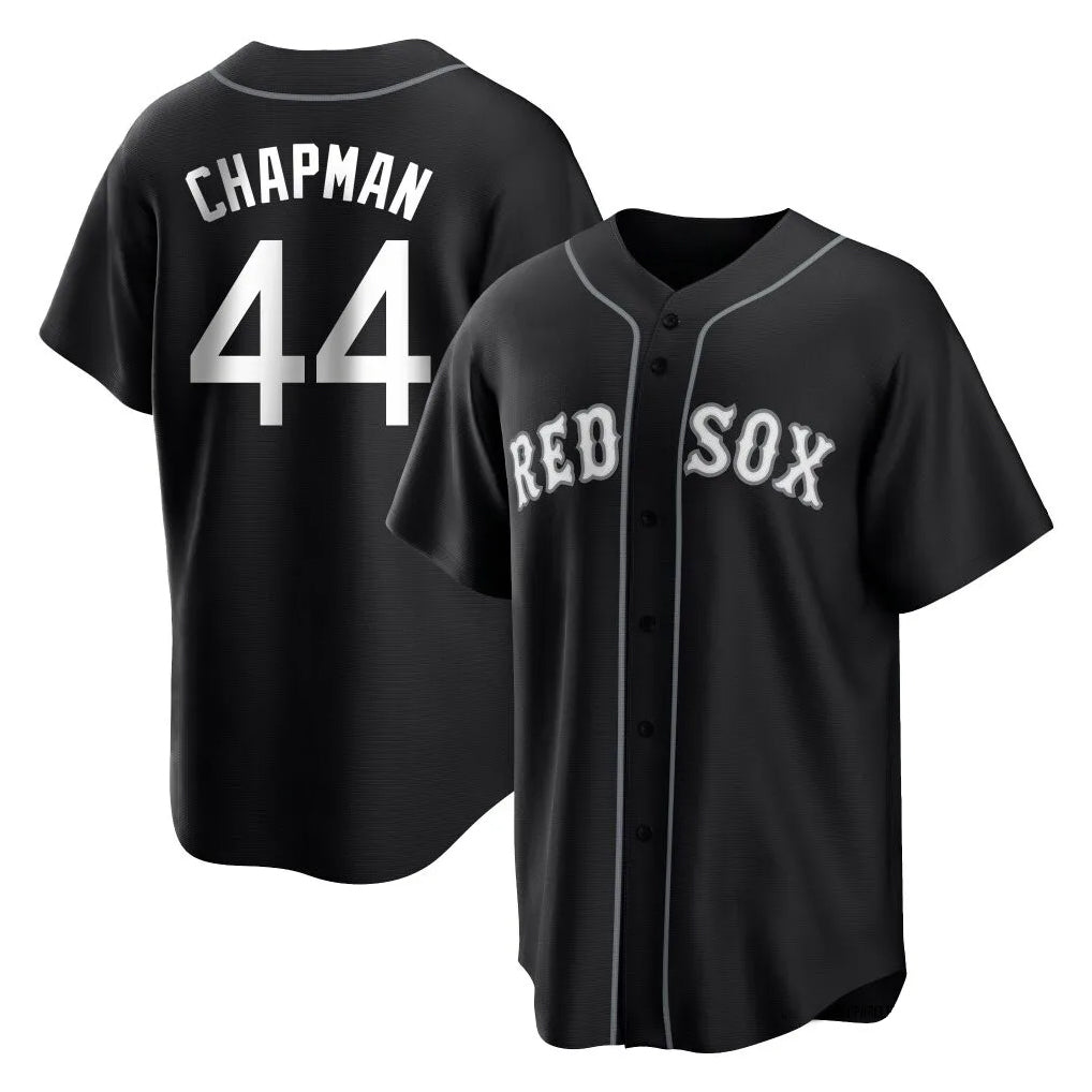tocy B.Red Sox #44 Aroldis Chapman Player Black Home Game Stitched Jerseys