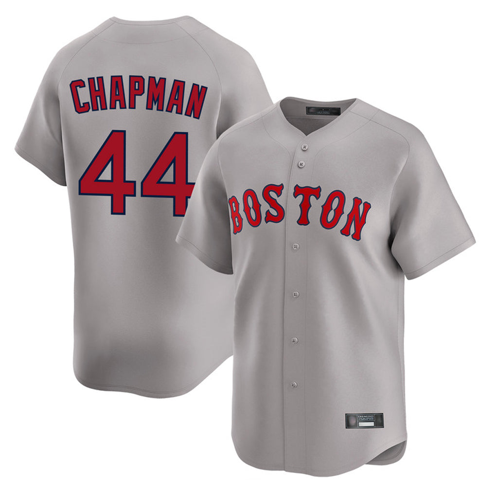 tocy B.Red Sox #44 Aroldis Chapman Player Gray Road Limited Home Game Stitched Jerseys