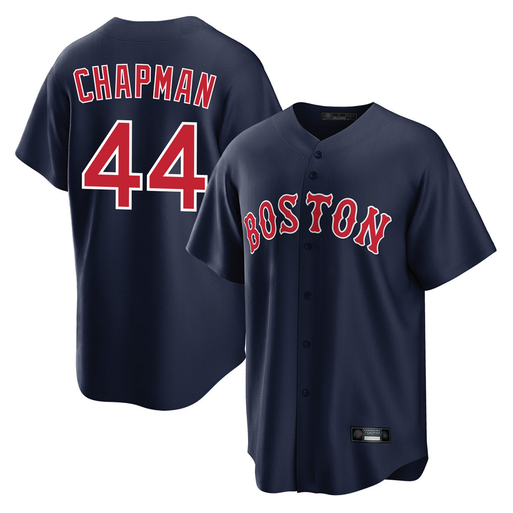 tocy B.Red Sox #44 Aroldis Chapman Player Navy Home Game Stitched Jerseys