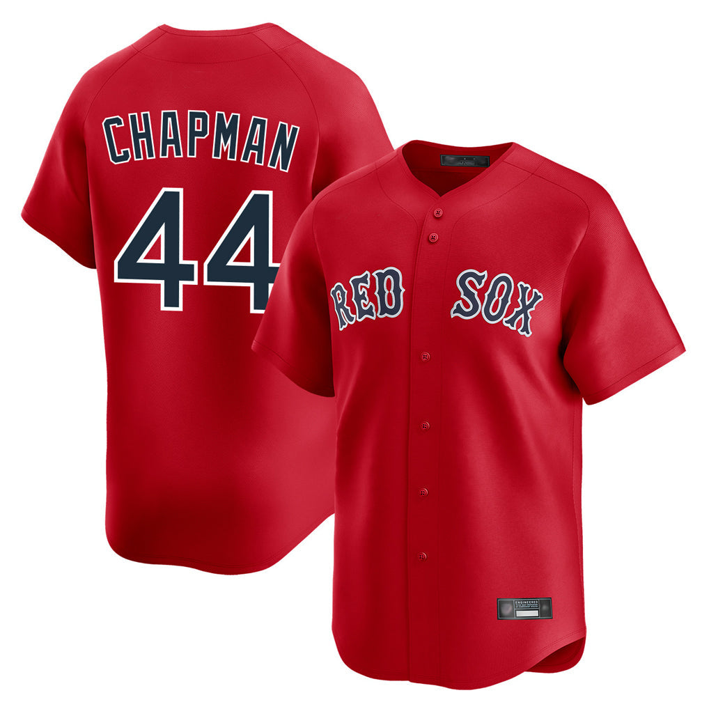 tocy B.Red Sox #44 Aroldis Chapman Player Red Limited Home Game Stitched Jerseys