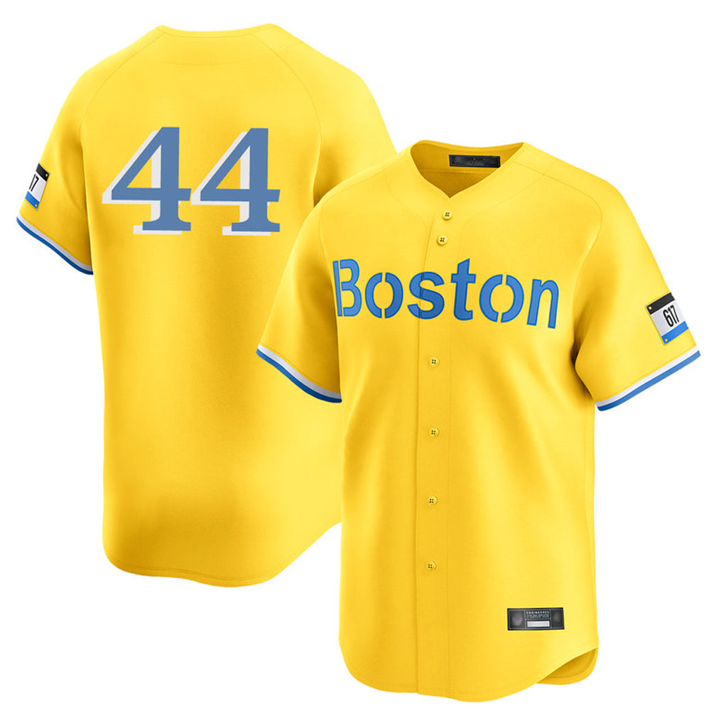 tocy B.Red Sox #44 Aroldis Chapman Player Yellow Limited Home Game Stitched Jerseys