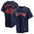 tocy B.Red Sox #49 Tim Wakefield Player Navy Home Game Stitched Jerseys