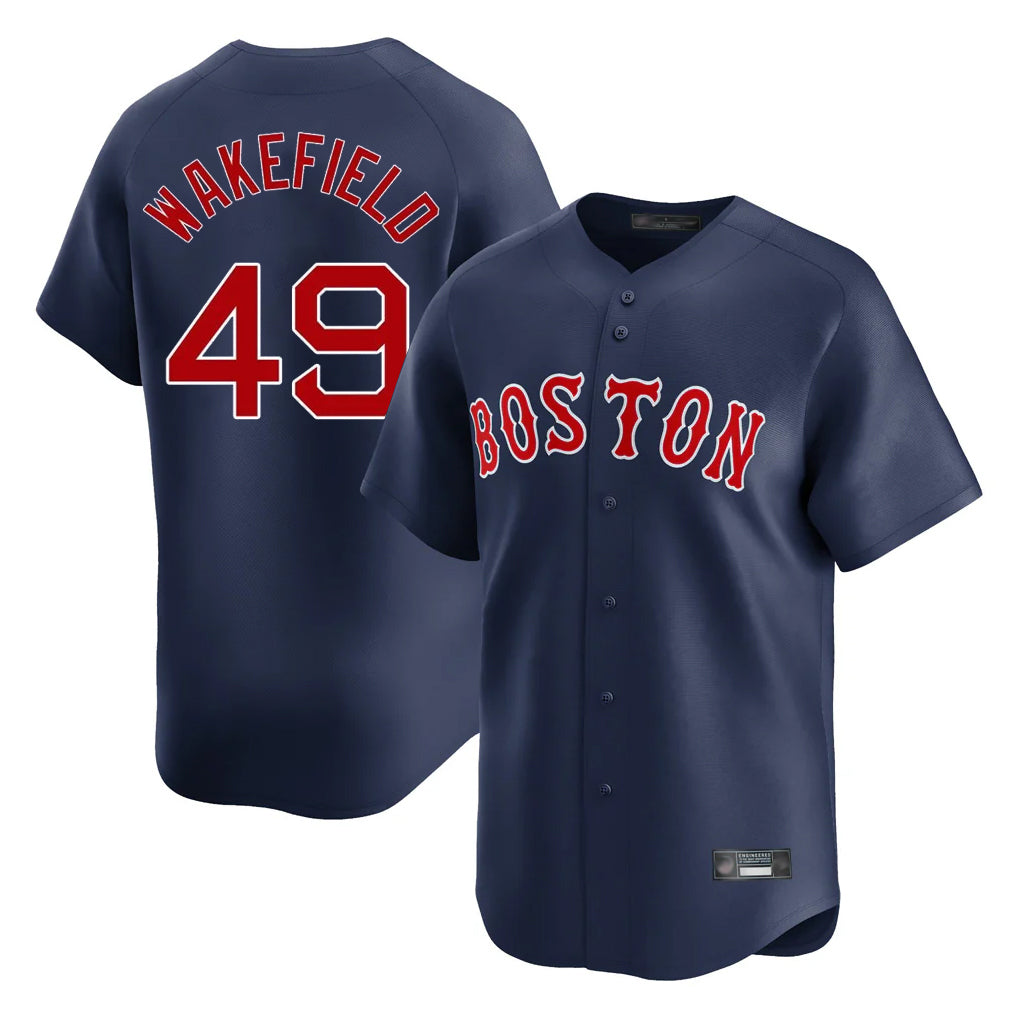 tocy B.Red Sox #49 Tim Wakefield Player Navy Limited Home Game Stitched Jerseys