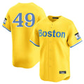 tocy B.Red Sox #49 Tim Wakefield Player Yellow Limited Home Game Stitched Jerseys