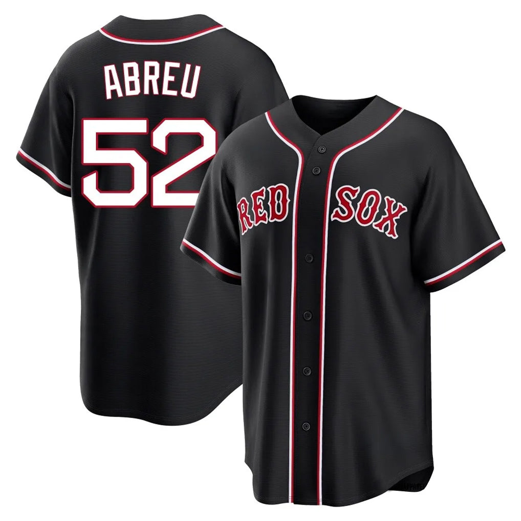 tocy B.Red Sox #52 Wilyer Abreu Player Black Out Home Game Stitched Jerseys