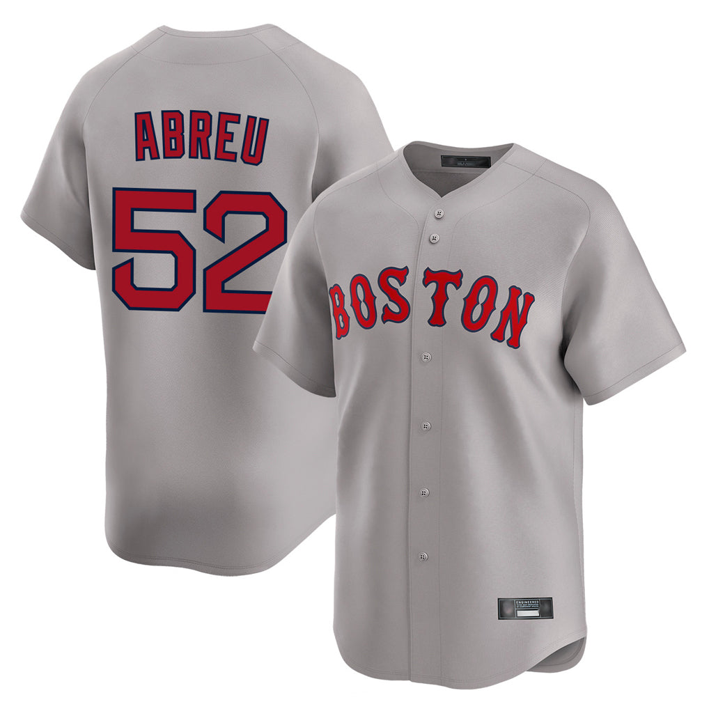 tocy B.Red Sox #52 Wilyer Abreu Player Gray Road Limited Home Game Stitched Jerseys