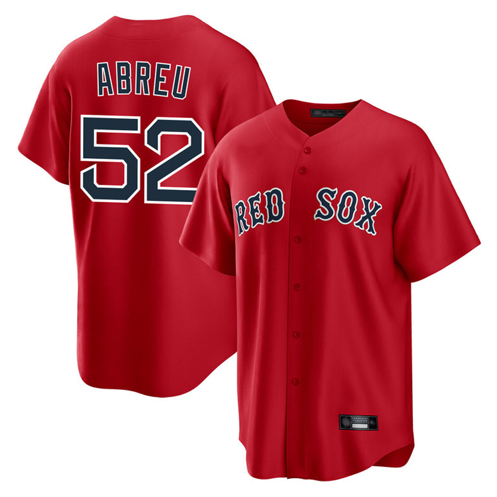 tocy B.Red Sox #52 Wilyer Abreu Player Red Home Game Stitched Jerseys