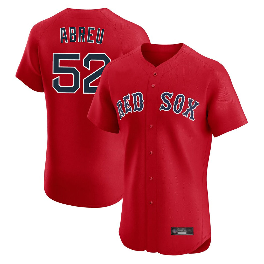 tocy B.Red Sox #52 Wilyer Abreu Player Red Limited Elite Home Game Stitched Jerseys