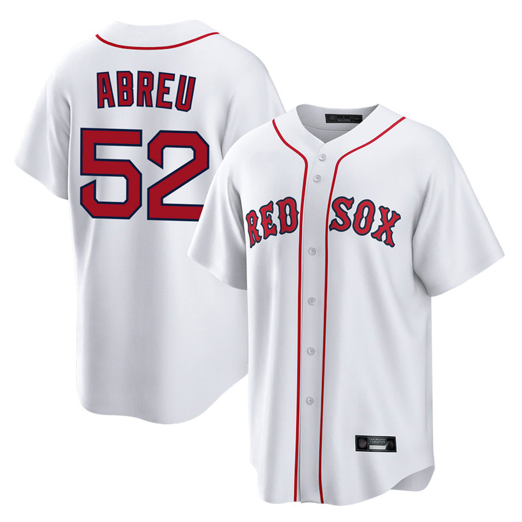 tocy B.Red Sox #52 Wilyer Abreu Player White Home Game Stitched Jerseys