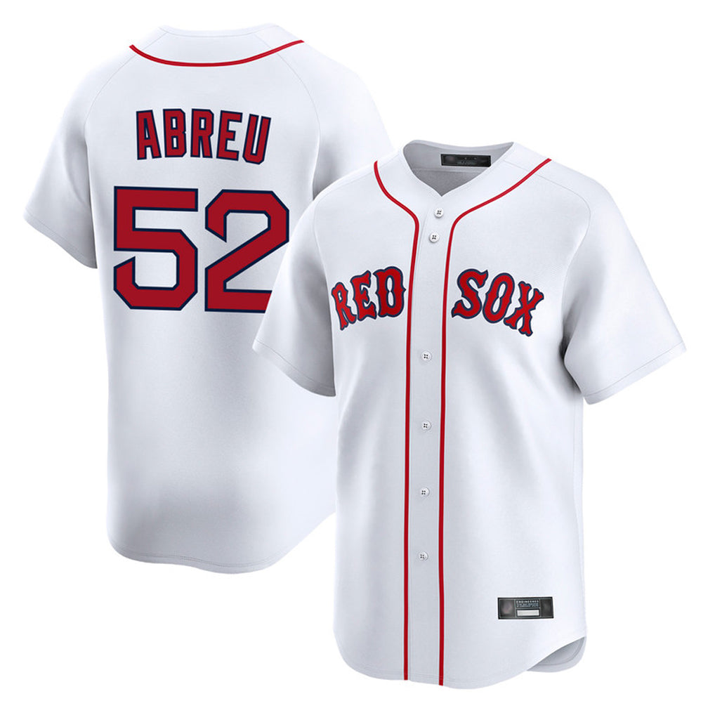 tocy B.Red Sox #52 Wilyer Abreu Player White Limited Home Game Stitched Jerseys