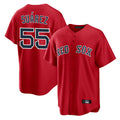 tocy B.Red Sox #55 Ranger Su¡§¡érez Player Red Home Game Stitched Jerseys