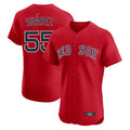 tocy B.Red Sox #55 Ranger Su¡§¡érez Player Red Limited Elite Home Game Stitched Jerseys