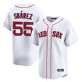 tocy B.Red Sox #55 Ranger Su¡§¡érez Player White Limited Home Game Stitched Jerseys