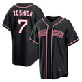 tocy B.Red Sox #7 Masataka Yoshida Player Black Home Game Stitched Jerseys