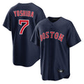 tocy B.Red Sox #7 Masataka Yoshida Player Navy Home Game Stitched Jersey