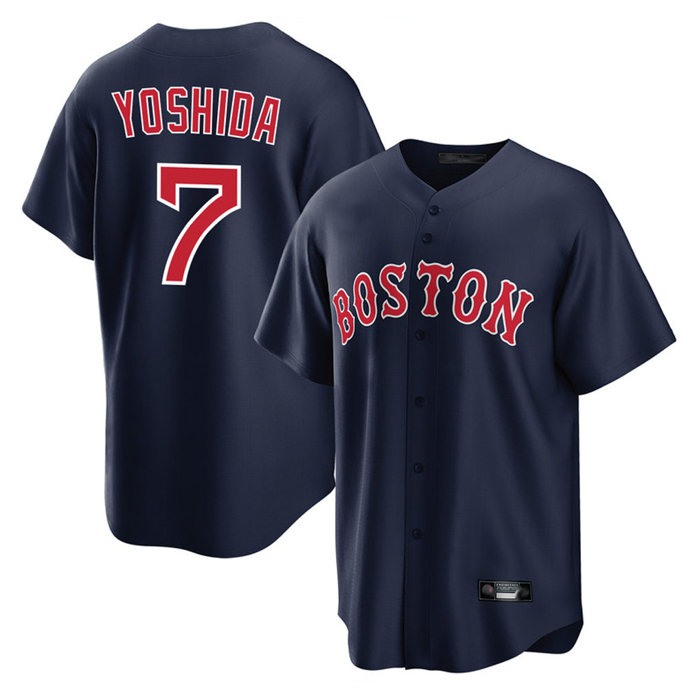 tocy B.Red Sox #7 Masataka Yoshida Player Navy Home Game Stitched Jersey