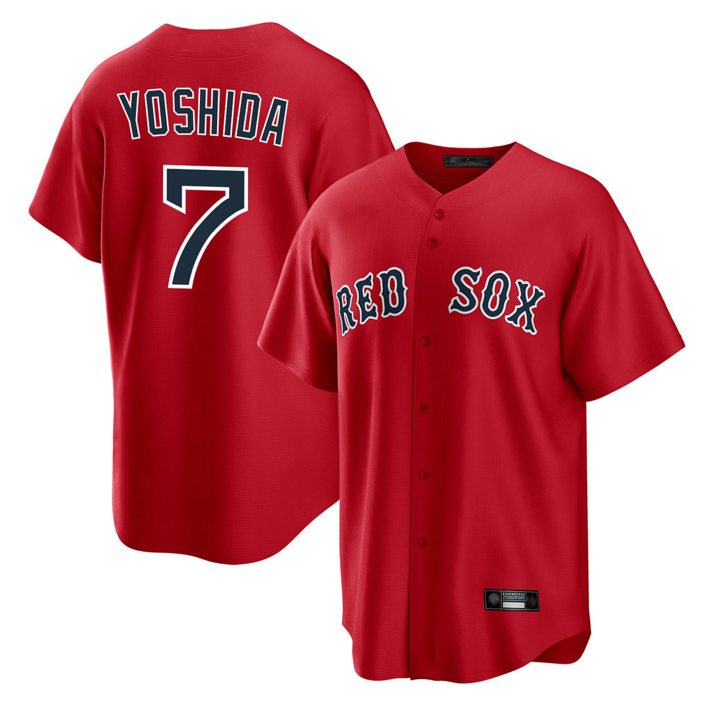 tocy B.Red Sox #7 Masataka Yoshida Player Red Home Game Stitched Jersey