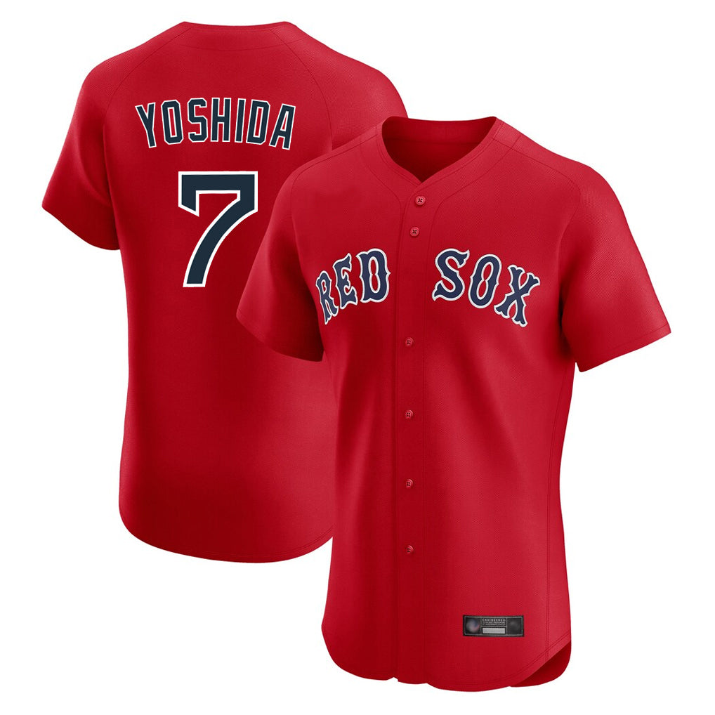 tocy B.Red Sox #7 Masataka Yoshida Player Red Limited Elite Home Game Stitched Jersey