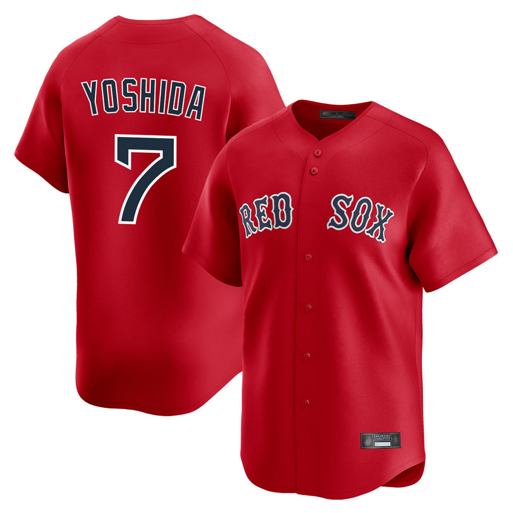 tocy B.Red Sox #7 Masataka Yoshida Player Red Limited Home Game Stitched Jersey