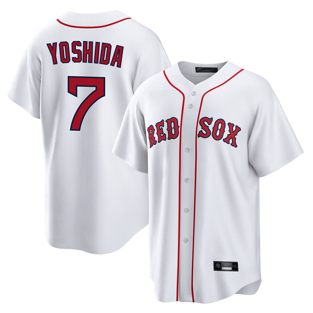tocy B.Red Sox #7 Masataka Yoshida Player White Home Game Stitched Jersey