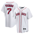 tocy B.Red Sox #7 Masataka Yoshida Player White Home Game Stitched Jersey
