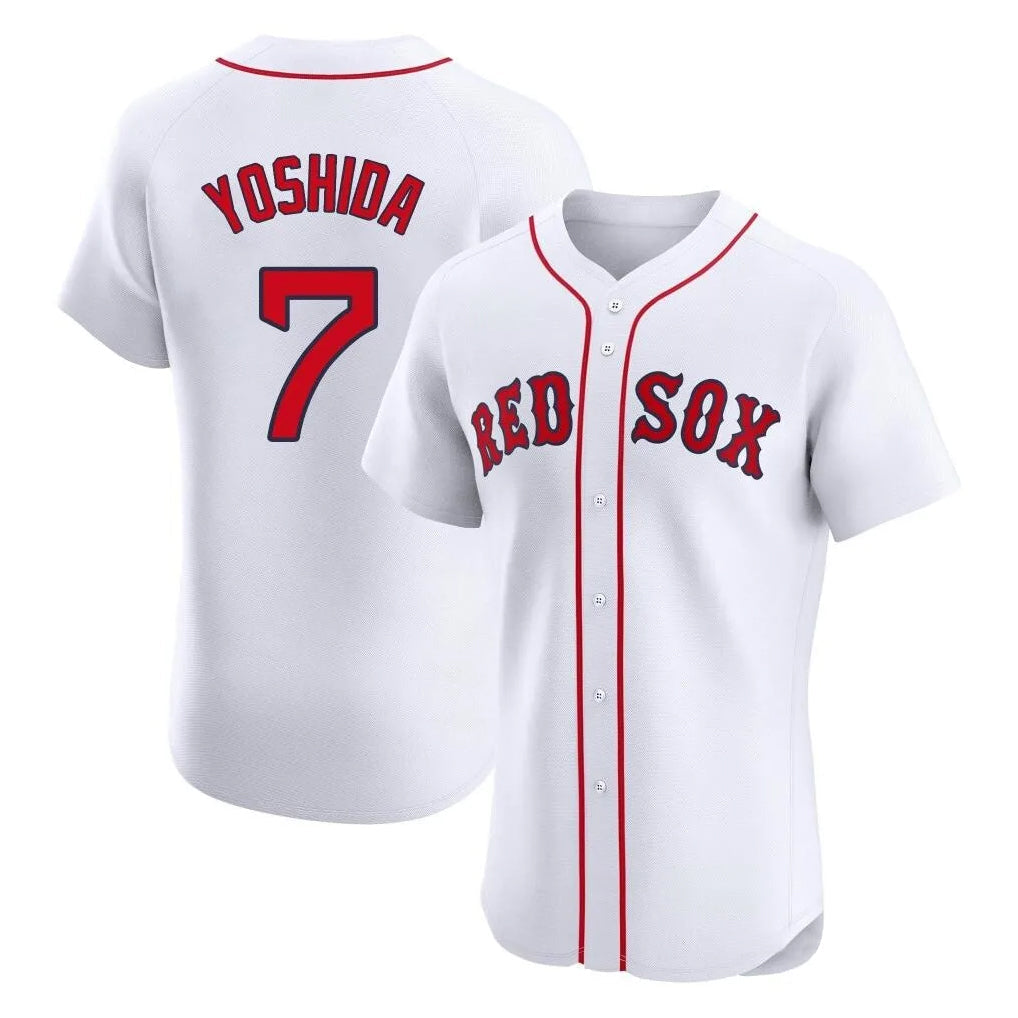 tocy B.Red Sox #7 Masataka Yoshida Player White Limited Elite Home Game Stitched Jersey