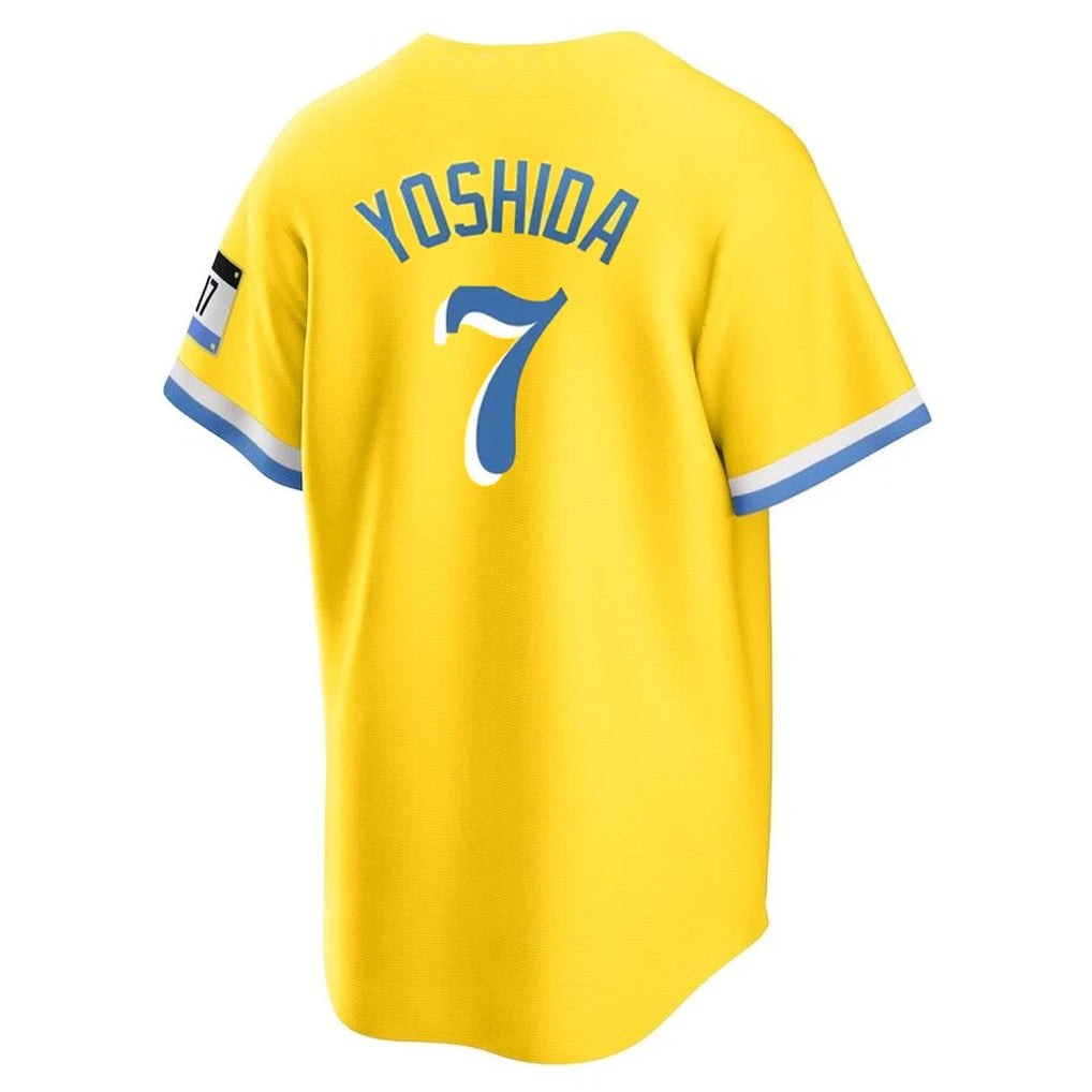 tocy B.Red Sox #7 Masataka Yoshida Player Yellow Home Game Stitched Jerseys