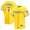 tocy B.Red Sox #7 Masataka Yoshida Player Yellow Home Game Stitched Jersey