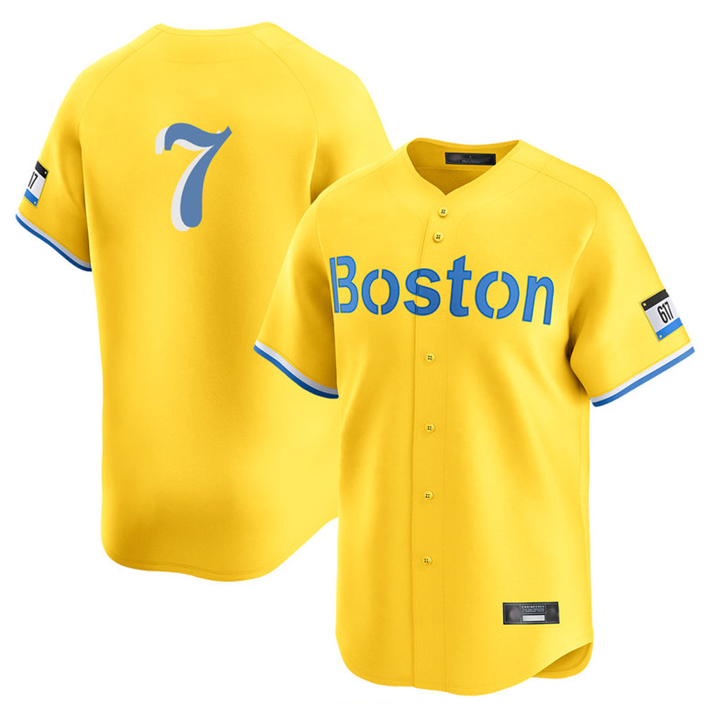 tocy B.Red Sox #7 Masataka Yoshida Player Yellow Limited Home Game Stitched Jersey