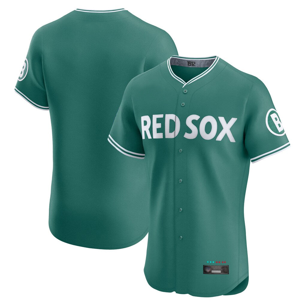 tocy B.Red Sox Blank Player Green City Connect Limited Elite Home Game Stitched Jerseys